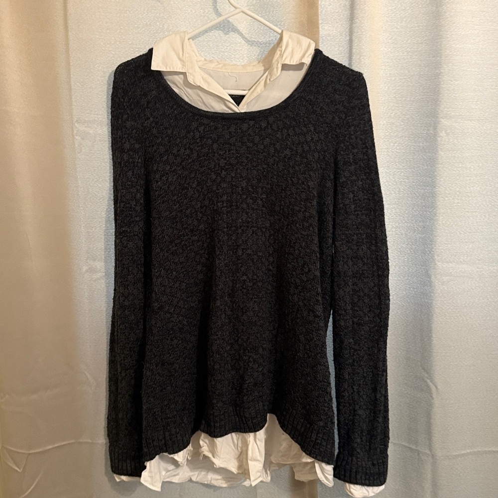 AB Studio Black V-Neck Sweater